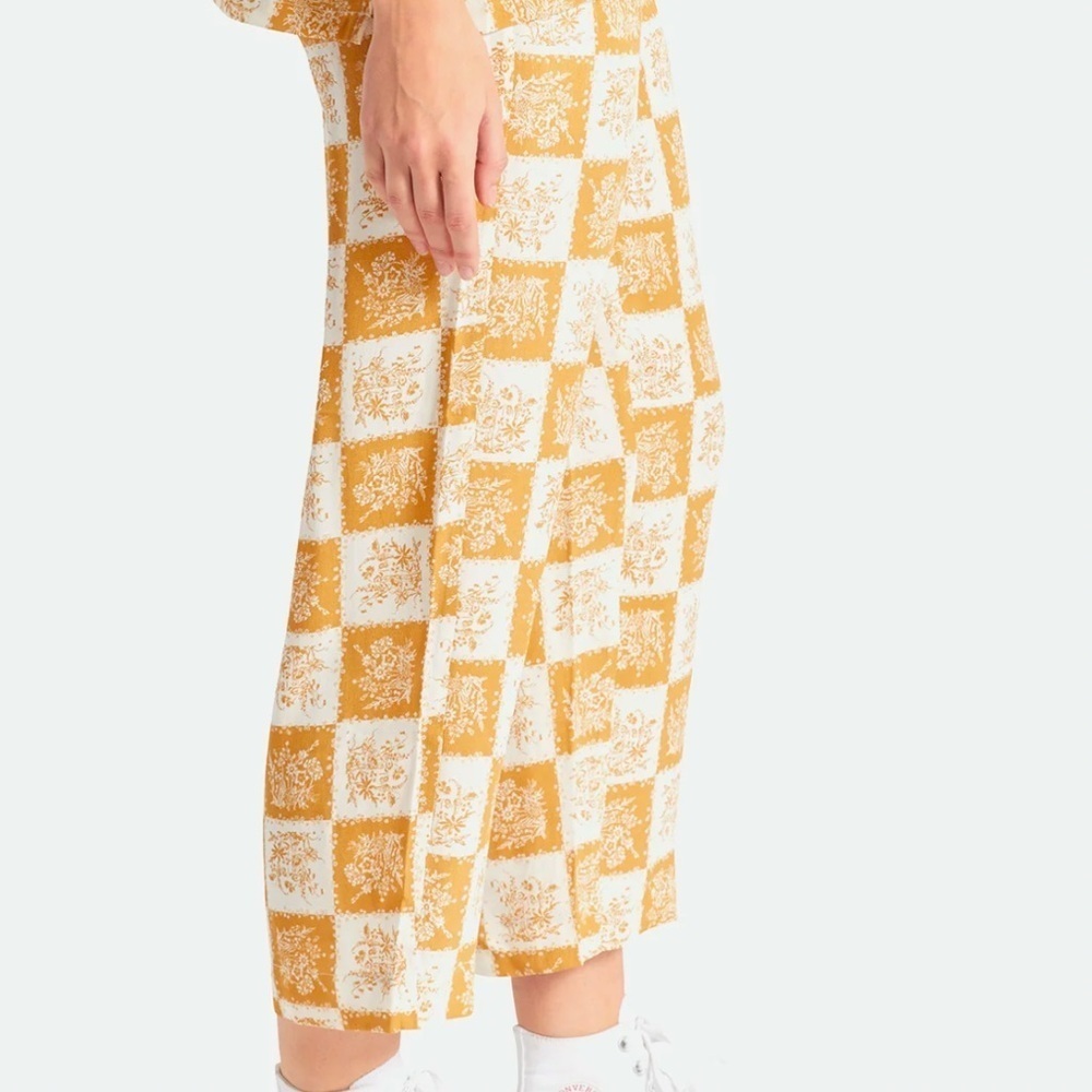 Brixton Patchwork Cropped Pant Yellow Small - image 4